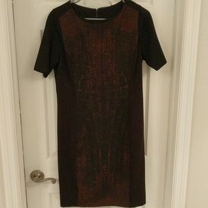 Elie Tahari Black and Red Formal Dress
